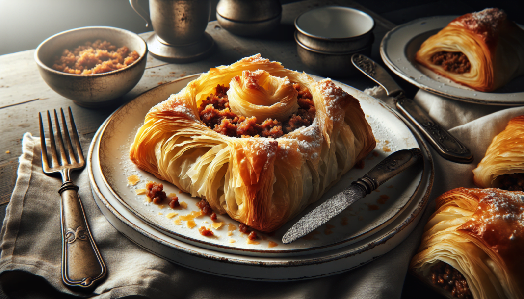 Classic Savory Bougatsa with Minced Meat