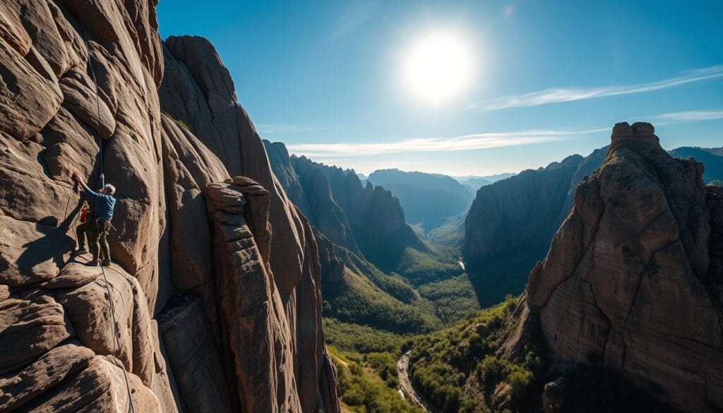 Climbing routes in Meteora